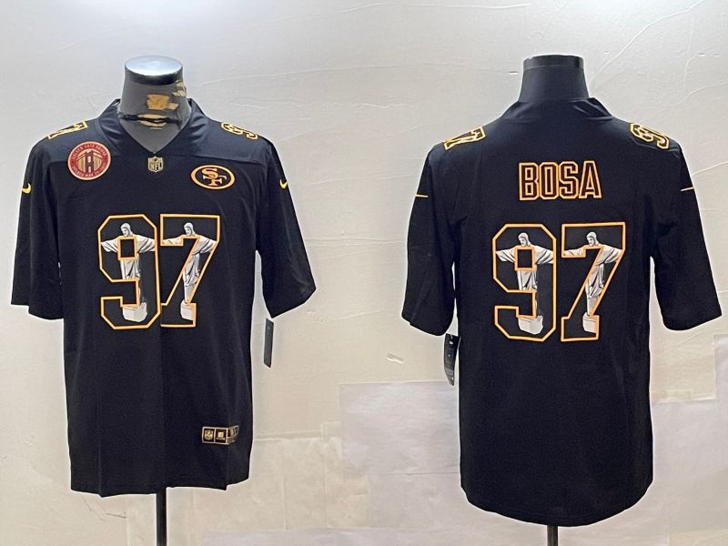 Men San Francisco 49ers #97 Bosa Black Fashion 2024 Nike Limited NFL Jersey style 11->san francisco 49ers->NFL Jersey